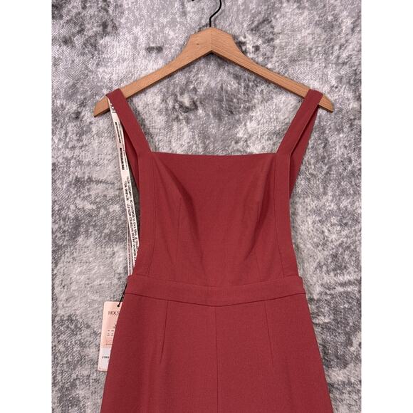 New House of CB Jumpsuit XS Womens Abbi Wide Leg Overall Crepe Dusty Pink Rose - Picture 2 of 8